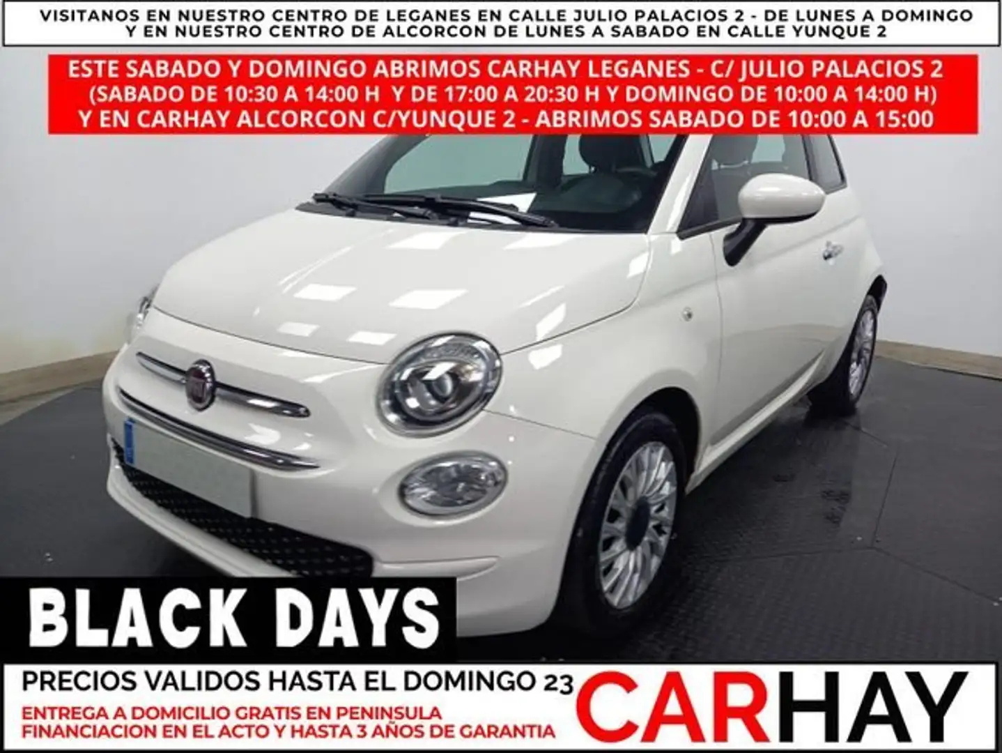Fiat 500 LOUNGE 1.0 6V HYBRID 52KW (70 CV) Wit - 1
