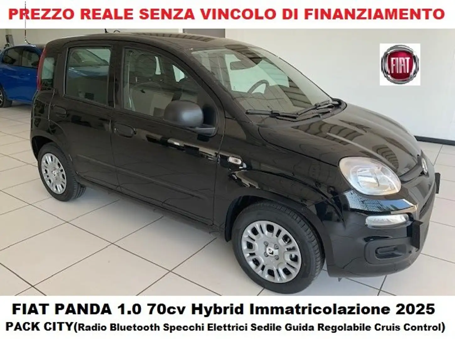 Fiat Panda 1.0 70cv Hybrid "KM0" MY25 PACK CITY Zwart - 1