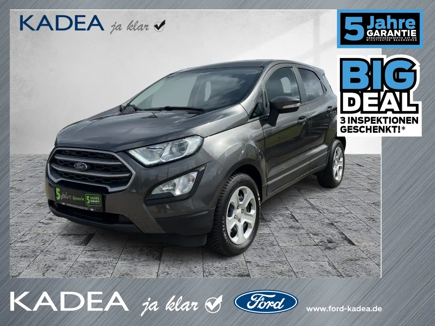 Ford EcoSport Trend PDC*Klima*Sitzheizung*Allwetterrei Grijs - 1