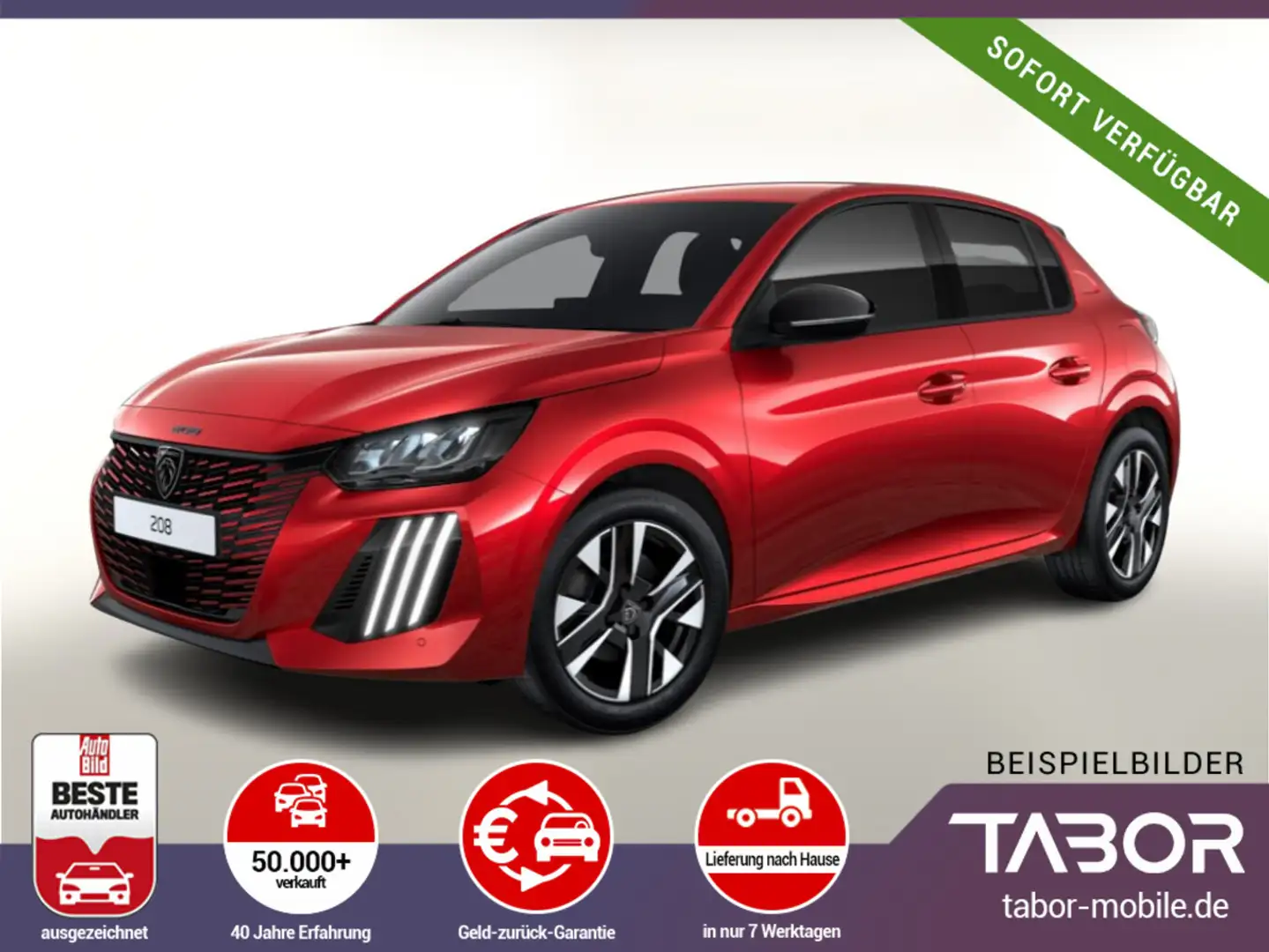 Peugeot 208 100 Allure Nav Keyless 180°Kam PDC 16Z LED Rot - 1