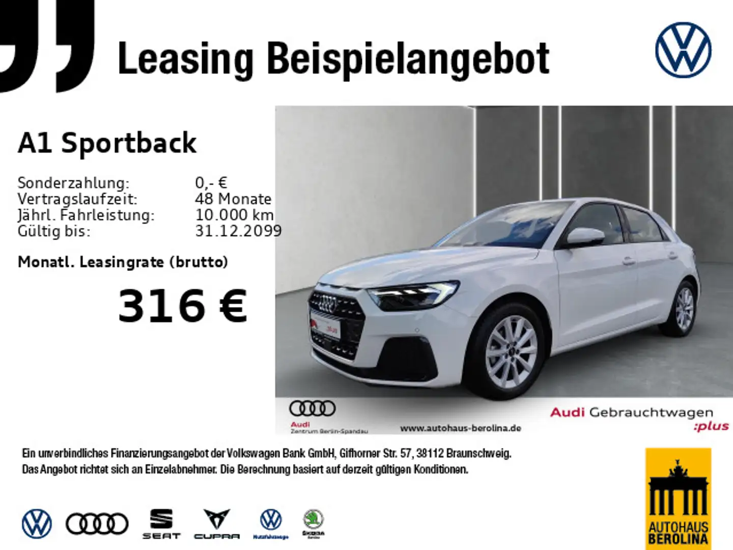 Audi A1 25 TFSI S line int. S tronic *SHZ* Weiß - 1