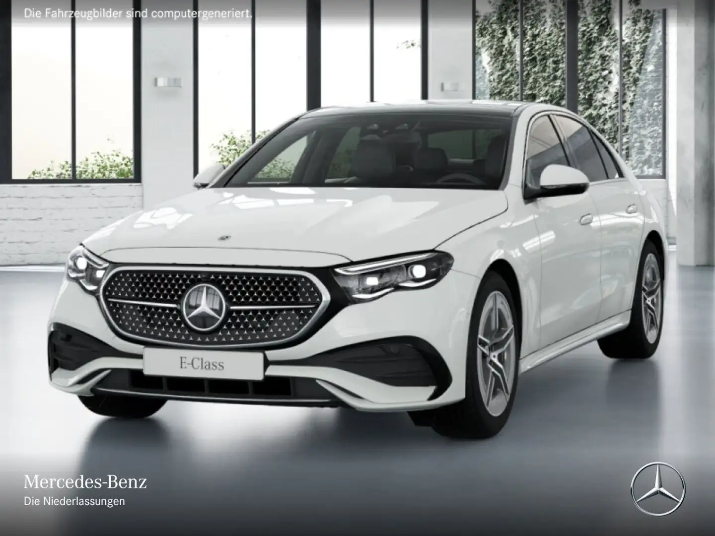 Mercedes-Benz E 450 d 4M AMG Fahrass 360° Pano Distr. HUD AHK 9G Weiß - 2