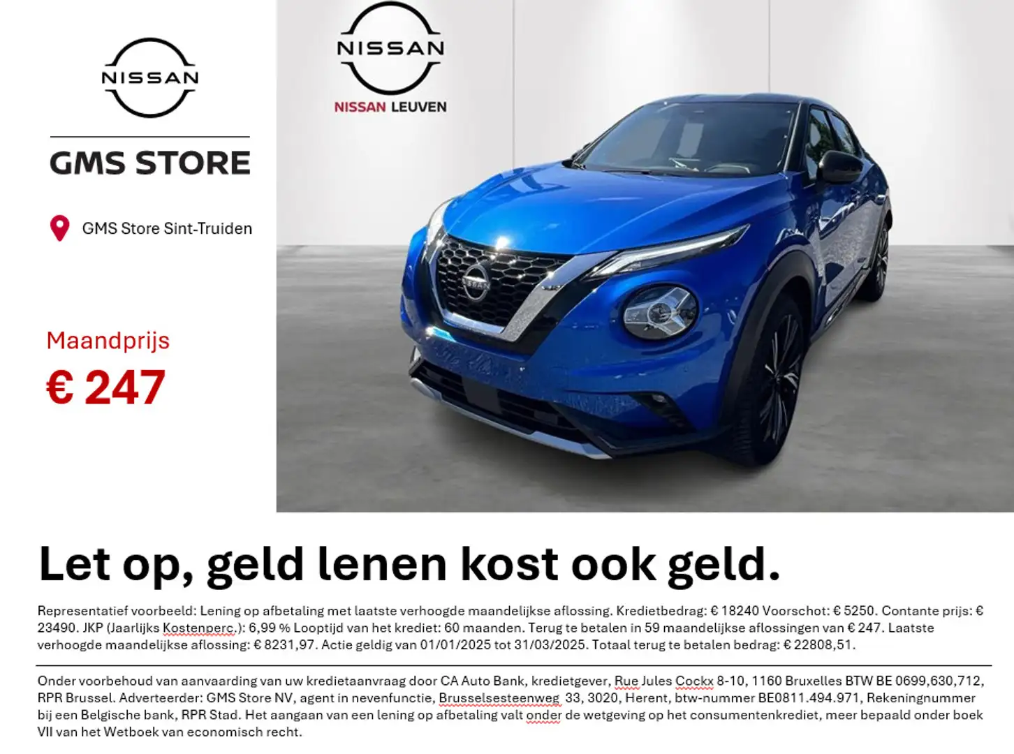 Nissan Juke 1.0 DIG-T 114 DCT N-Design Technology Pack, adapti Blauw - 1