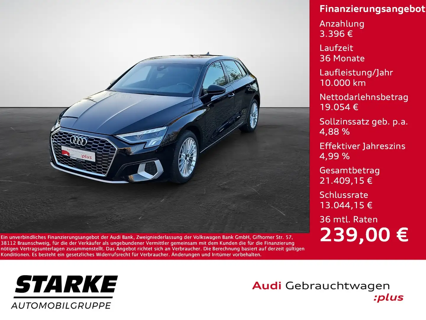 Audi A3 Sportback 35 TDI S tronic advanced NaviPlus LED... Schwarz - 1