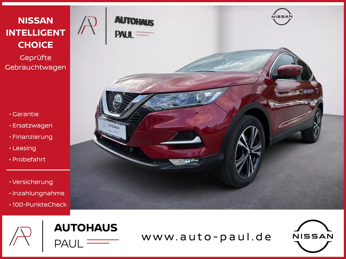Nissan Qashqai 1.3 DIG-T Zama, Kamera 360°, Navi, SHZ Rot - 1