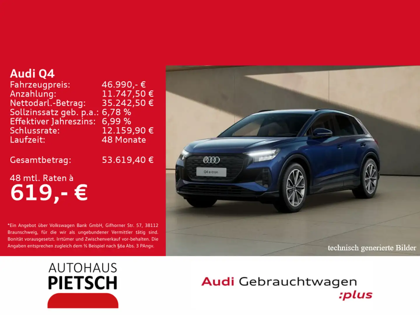 Audi Q4 e-tron 45 e-tron Blau - 1