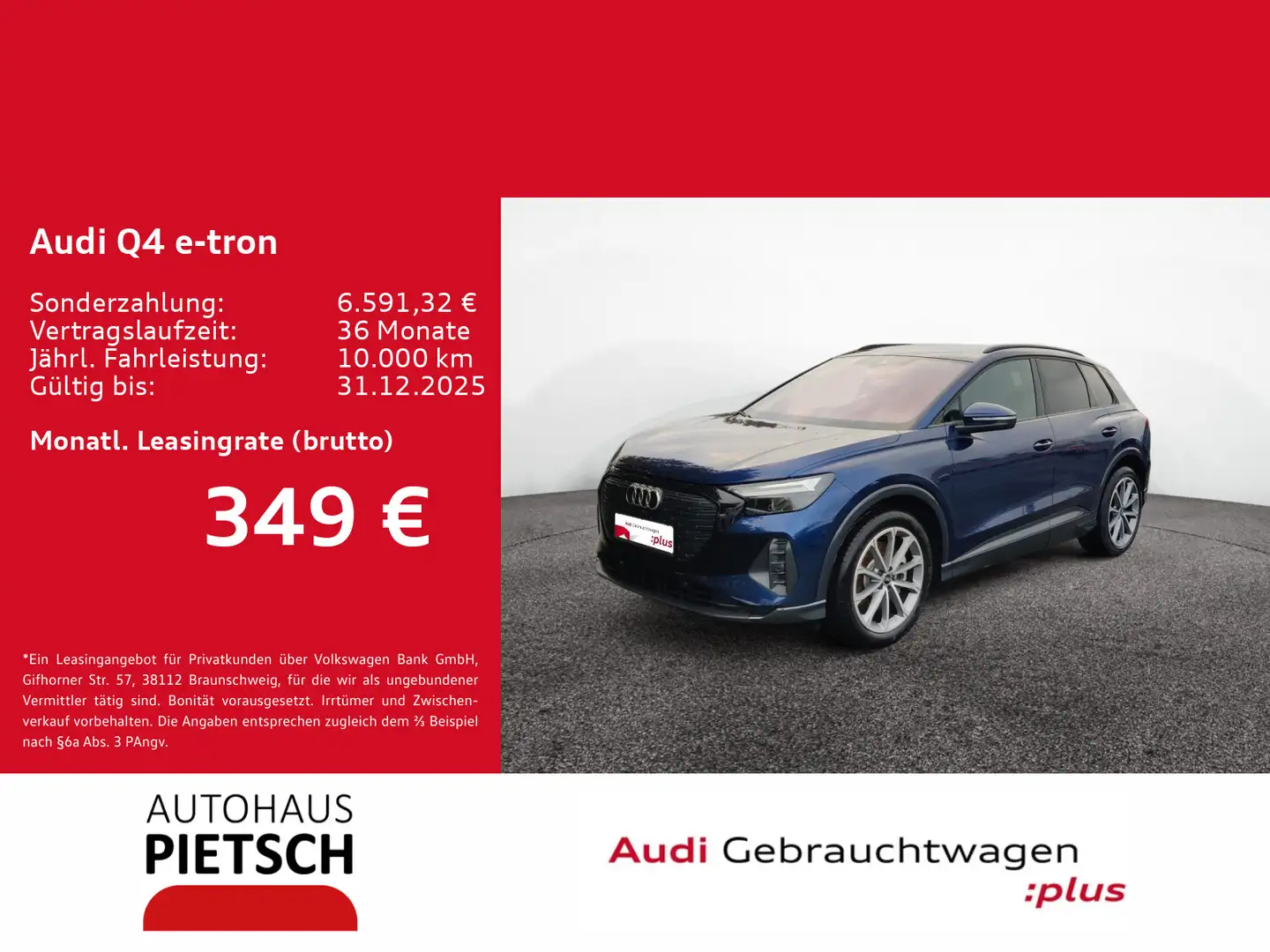 Audi Q4 e-tron 45 AHK SHZ Sportsitze Blau - 1