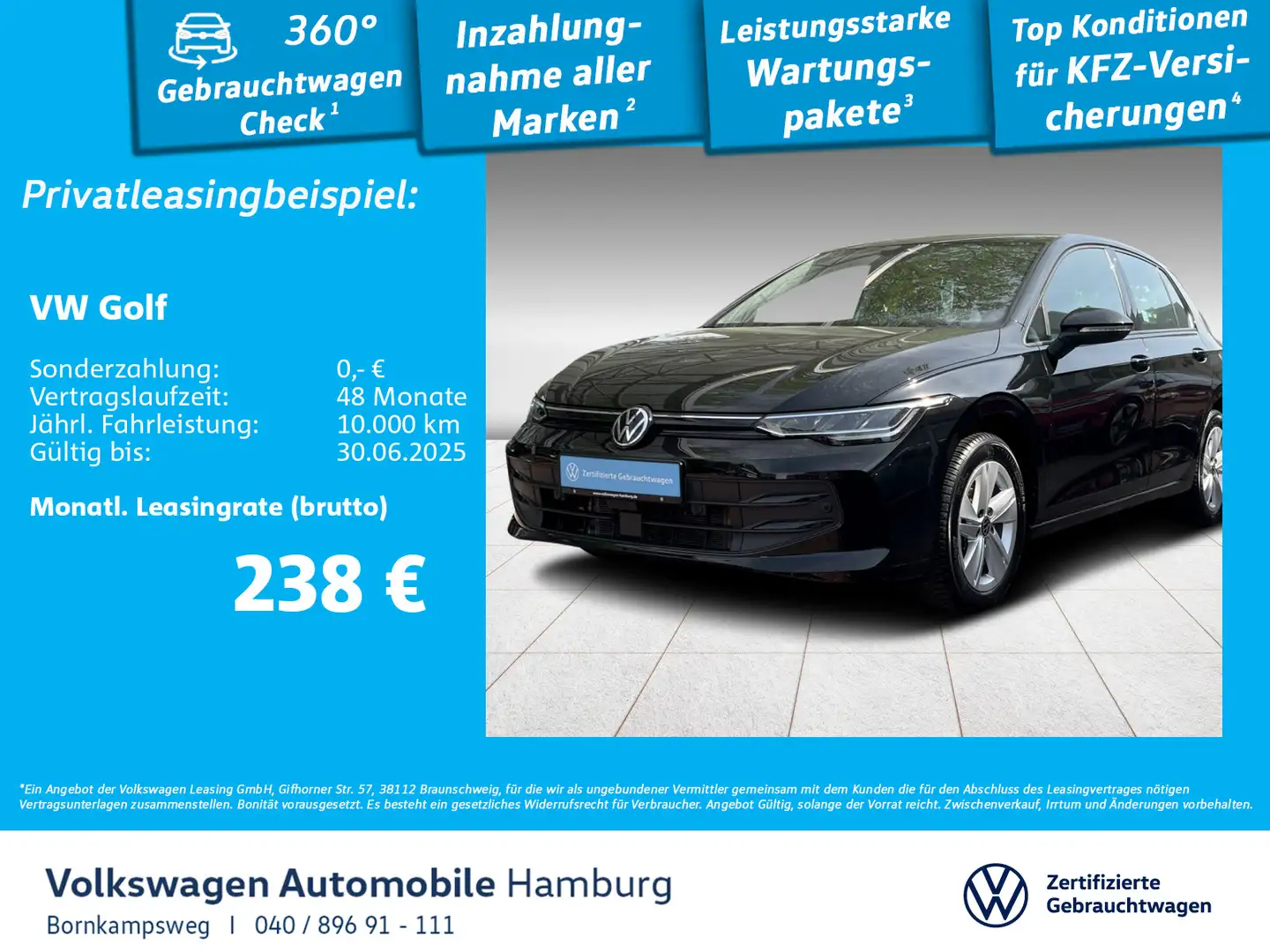 Volkswagen Golf VIII 1.5 TSI Life AHK Navi Sitzhzg Negro - 1