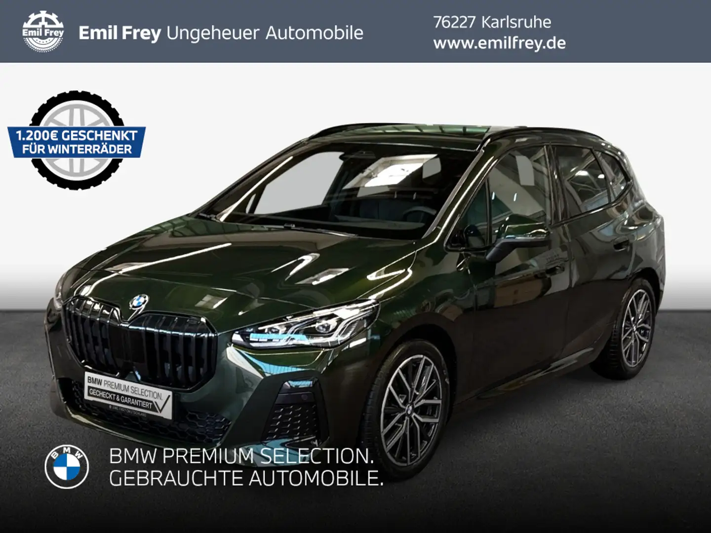 BMW 218 218i Active Tourer Aut. M-Paket AHK Pano LED HiFi Grün - 1