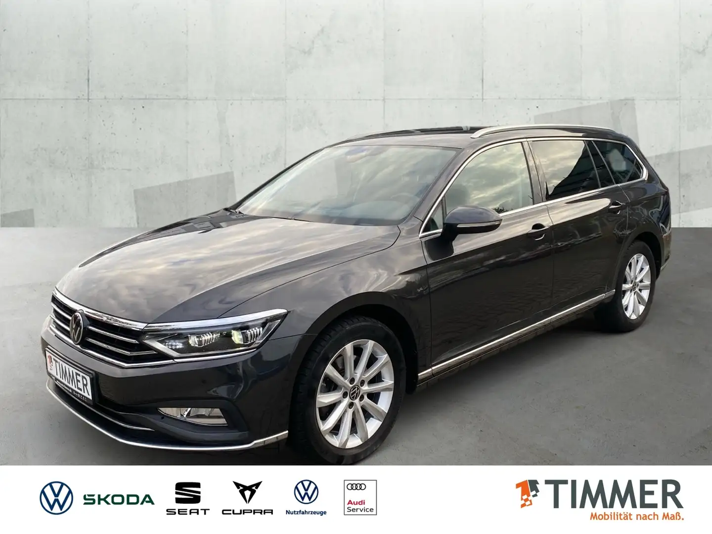 Volkswagen Passat Variant 2.0 TDI DSG ELEGANCE *AHK *IQ.LIGHT *ACC *RKAM *A Grijs - 1