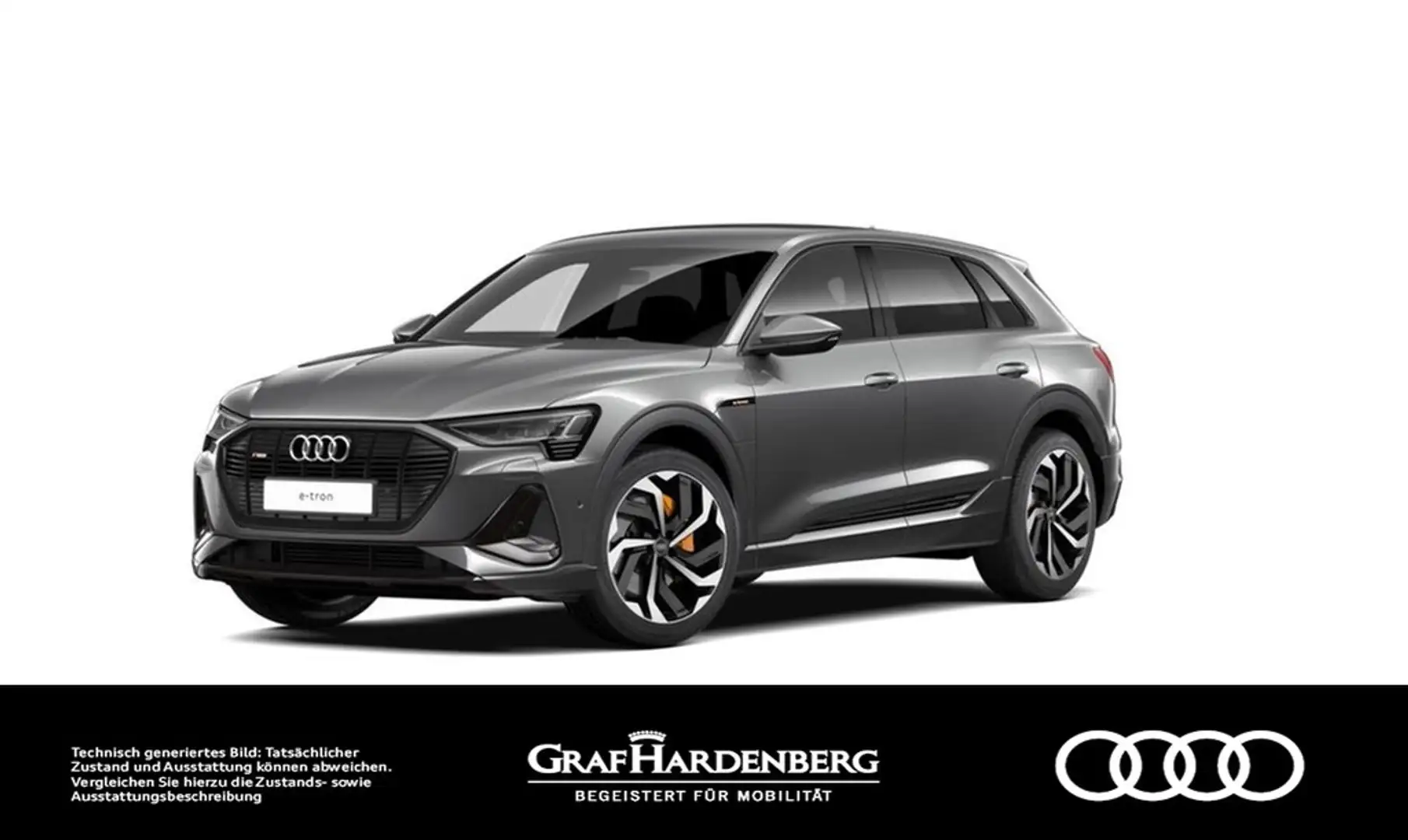 Audi e-tron 55 quattro S line LED Navi ACC HuD Gris - 1
