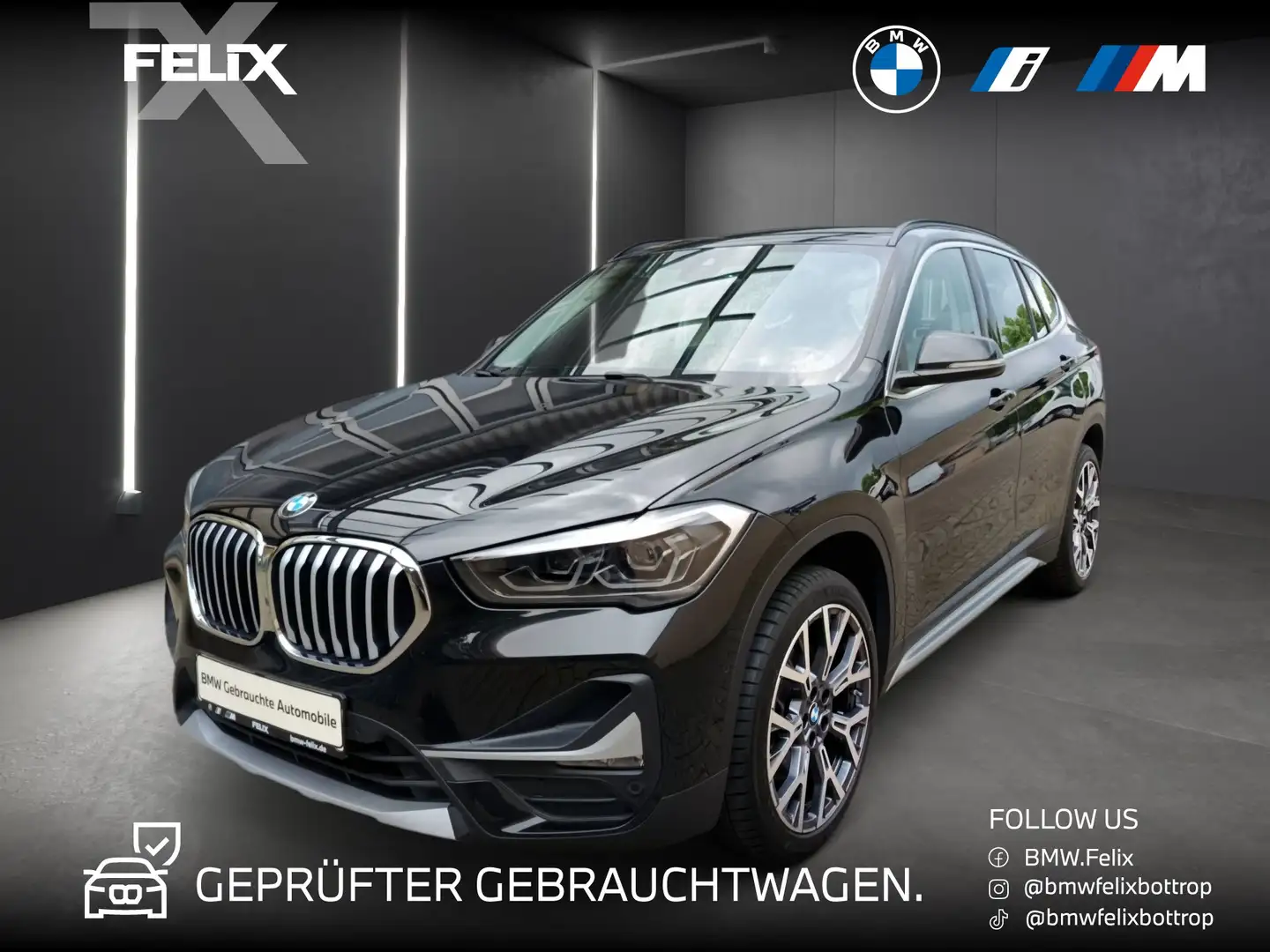 BMW X1 xDrive20d xLine 19" ALU+ANH.KUPPLUNG+NAVI+LED Schwarz - 1