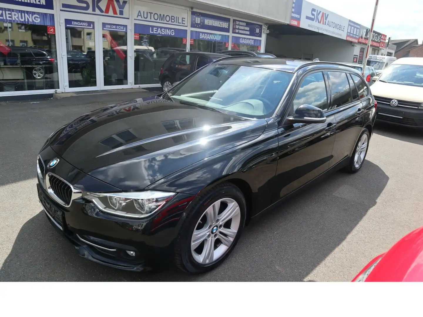 BMW 318 318d Sport Line 1hd Navi Tempo Scheckheftgepfl Zwart - 2