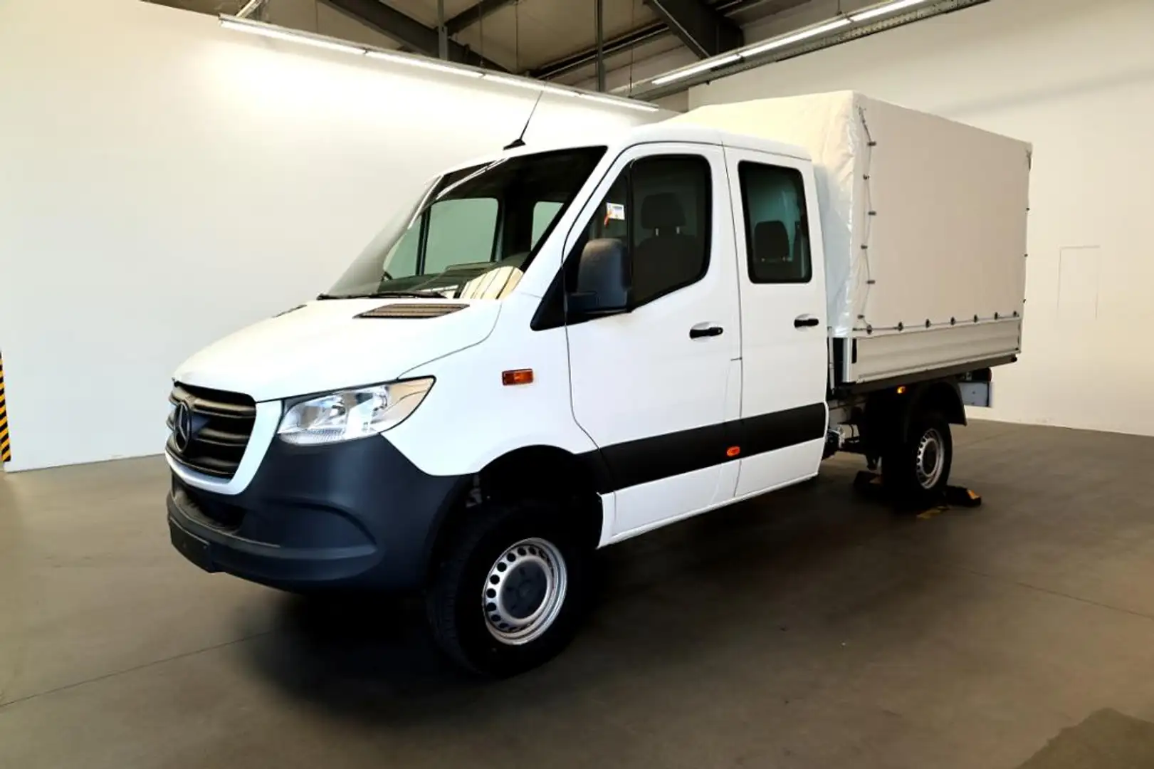 Mercedes-Benz Sprinter 314CDI 4x4 Doka Pritsche Klima/MBUX Wit - 1
