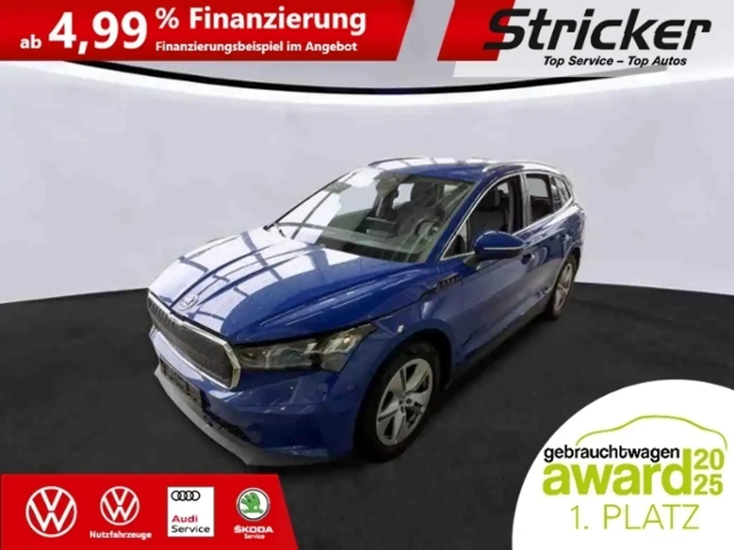 Skoda Enyaq iV80 344,-ohne Anzahlung AHK Navi Kamera Sitzheiz Синій - 1