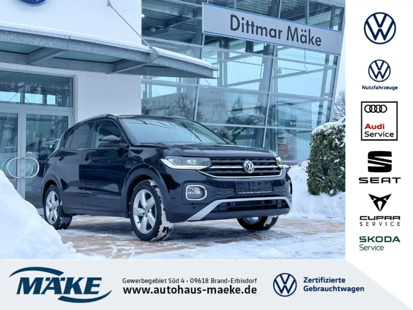 Volkswagen T-Cross Style 1.0 TSI OPF DSG AHK NAV ACC RFK Schwarz - 1