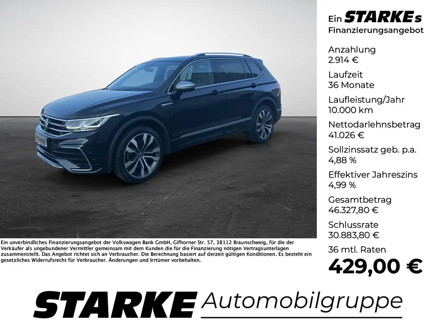 Volkswagen Tiguan Allspace 2.0 TDI DSG 4M 7-Sitzer R-Line Schwarz - 1