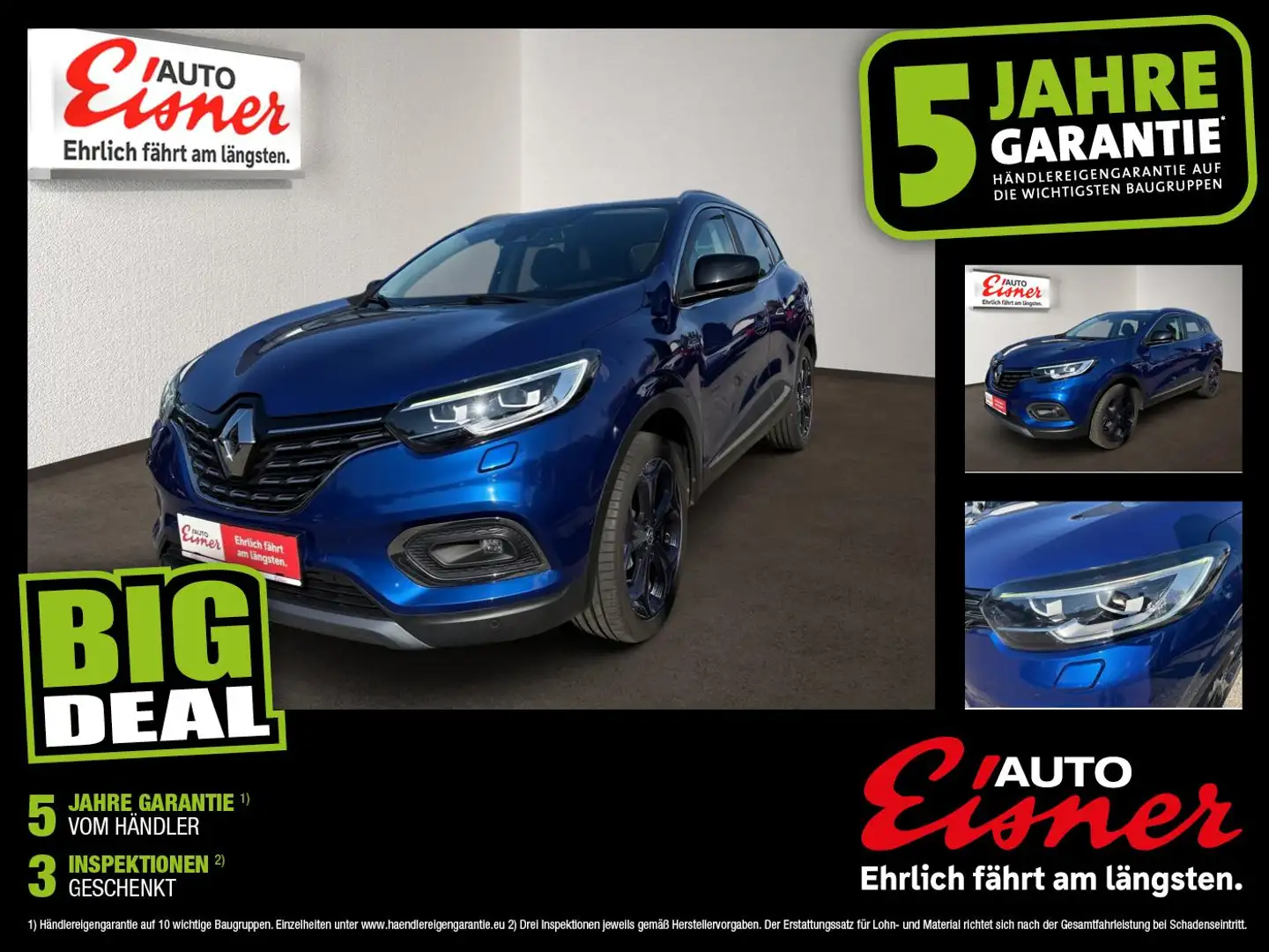 Renault Kadjar 1.3 TCe 140 GPF Black Edition 2xKlima AUT Blau - 1