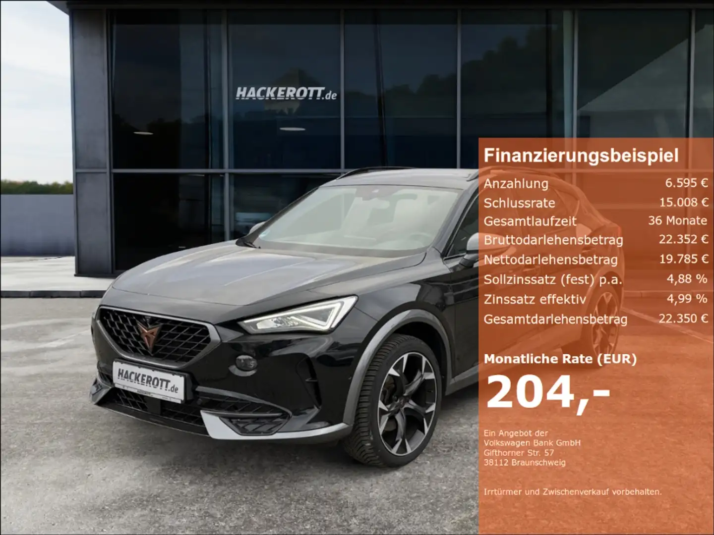 CUPRA Formentor 1.5 TSI DSG PDC Navi ACC FullLink Schwarz - 1