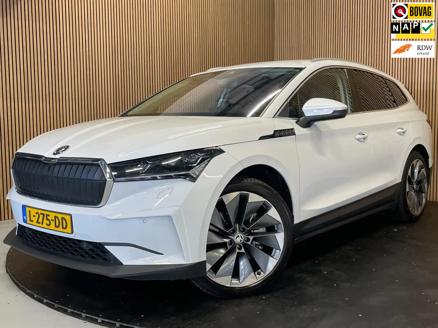 Skoda Enyaq iV 80 GROTE ACCU|LEDER|STOEL-,STUURVERW.|ACC|CARPL Blanc - 1