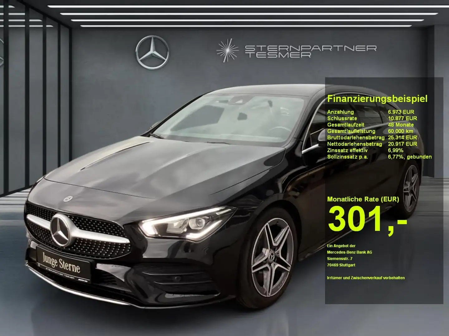 Mercedes-Benz CLA 250 4M SB +AMG+MBUX+Ambiente+KAMERA+NAVI Zwart - 1