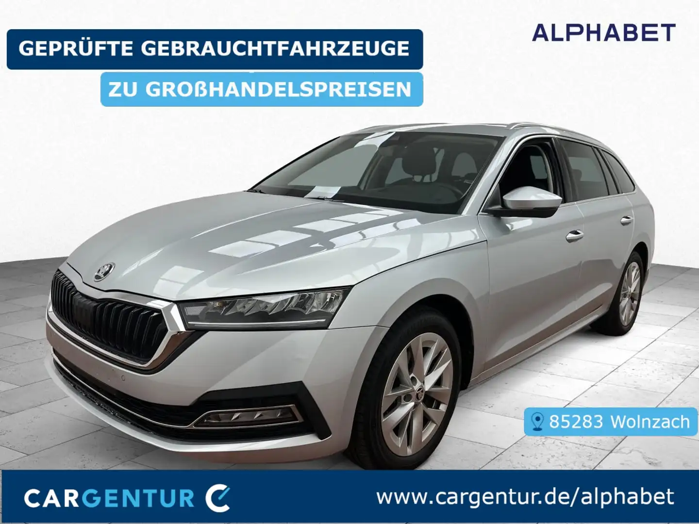 Skoda Octavia Combi 2.0 TDI Style Virtual AHK ACC BLIS Silber - 1