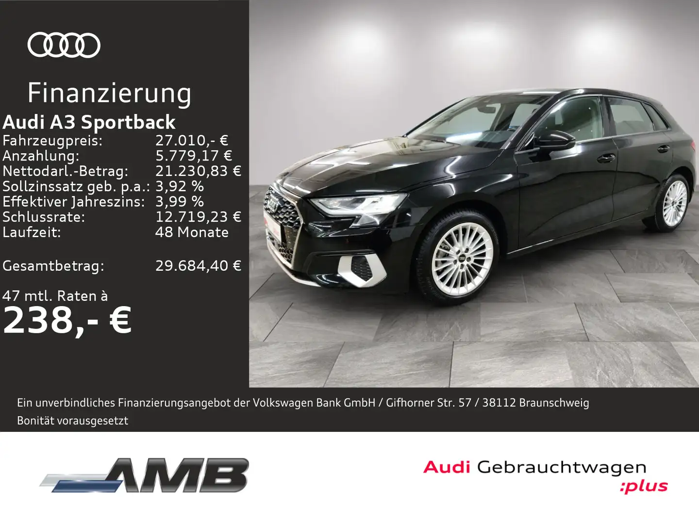 Audi A3 Advanced 35 TFSI LED/Sitzhzg/12.28G Schwarz - 1