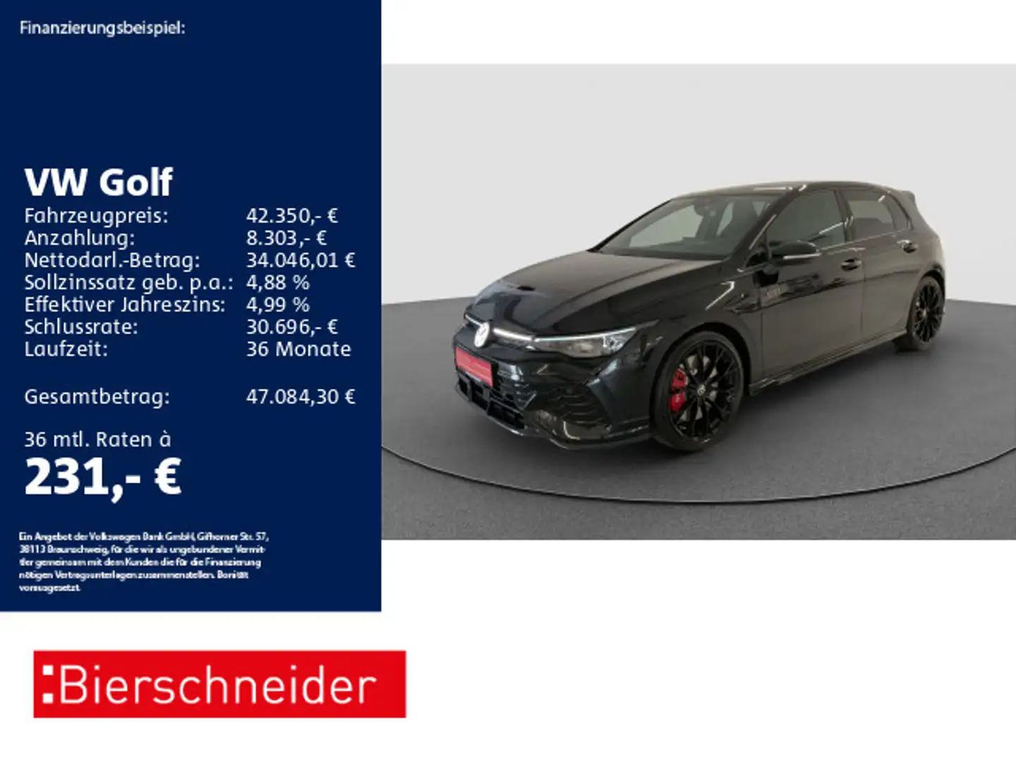 Volkswagen Golf GTI Golf 8 GTI 2.0 TSI DSG Clubsport 19 MATRIX PANO Schwarz - 1