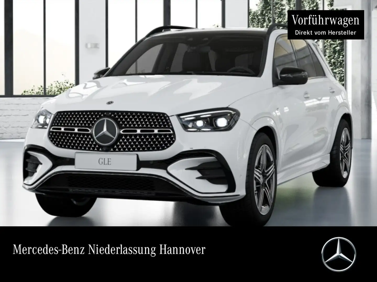 Mercedes-Benz GLE 350 de 4M AMG+NIGHT+PANO+360+AHK+MULTIBEAM+9G Weiß - 1
