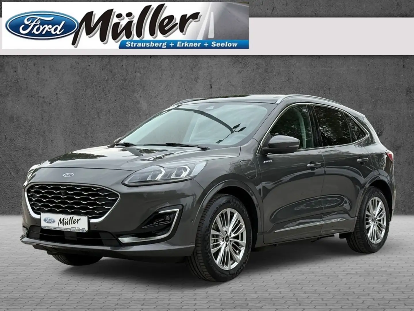 Ford Kuga Plug-In Hybrid 2.5 PHEV Vignale  LED AHK Grijs - 1