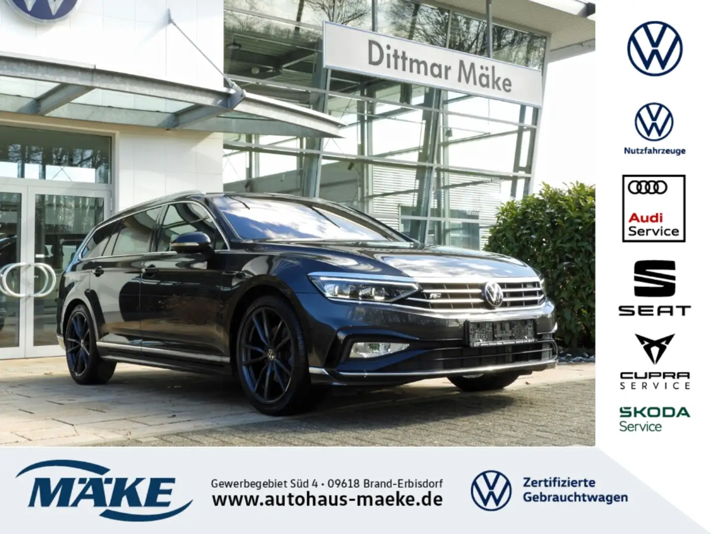 Volkswagen Passat Variant R-Line 2.0 TDI DSG LEDER ACC AHZV Grau - 1