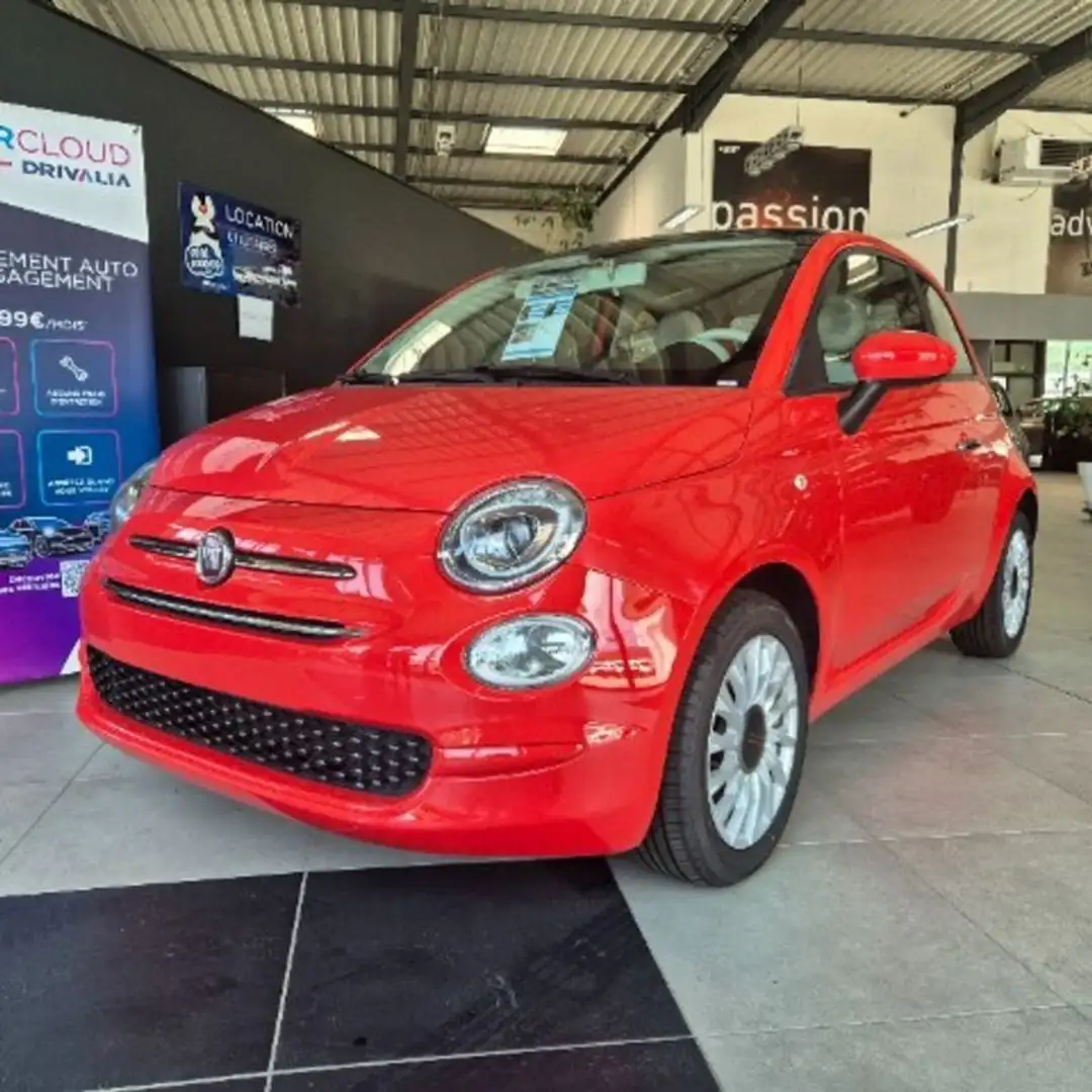 Fiat 500 Série 8 EURO 6D-TEMP 1.0 70 ch Hybride BSG S/S Lounge 3P Rot - 1