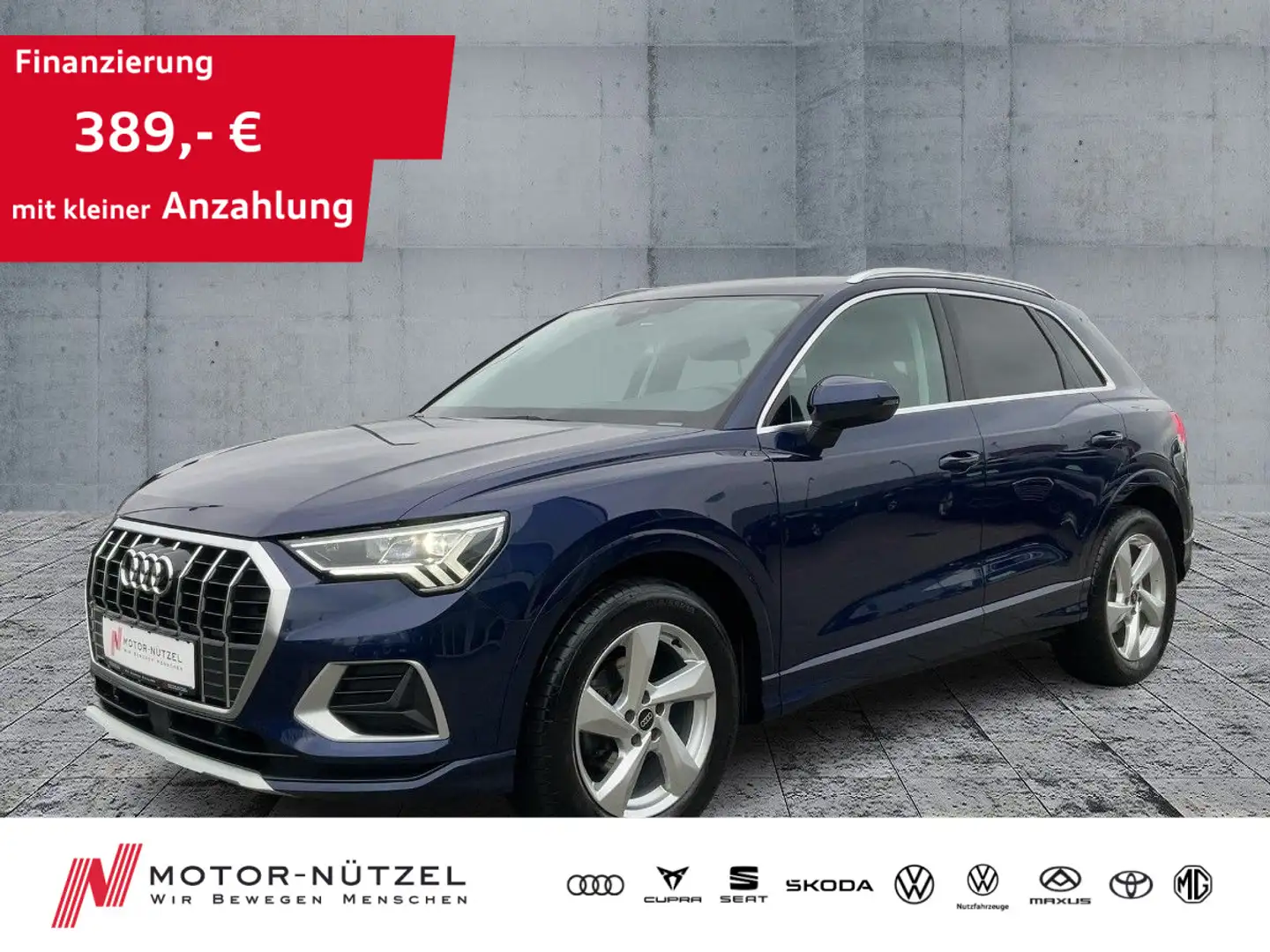 Audi Q3 35TFSI S-TR ADVANCED LED+APP+ACC+SHZ+RFK+PANO Blau - 1