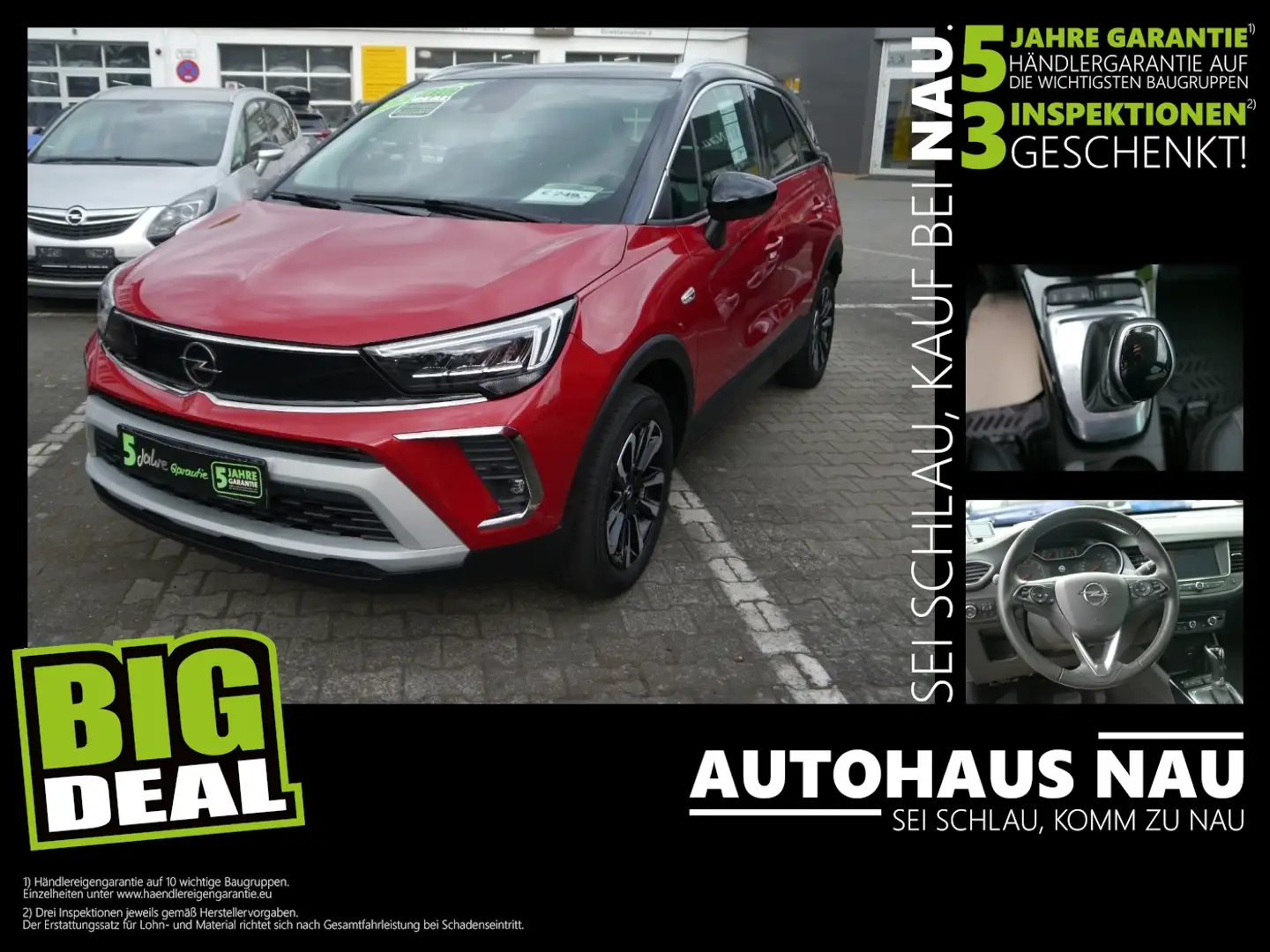 Opel Crossland 1.2 Turbo Elegance Incl.Big Deal Paket Rot - 1