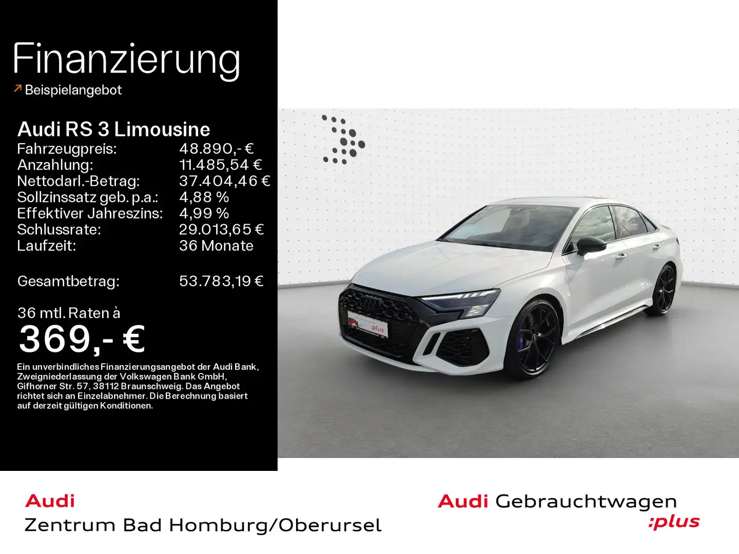 Audi RS3 quattro*Navi*Matrix*HUD*B&O*PDC*V Wit - 1