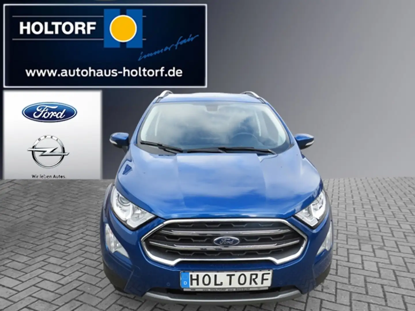 Ford EcoSport Titanium KLIMA NAVI LEDER ALU Blauw - 1