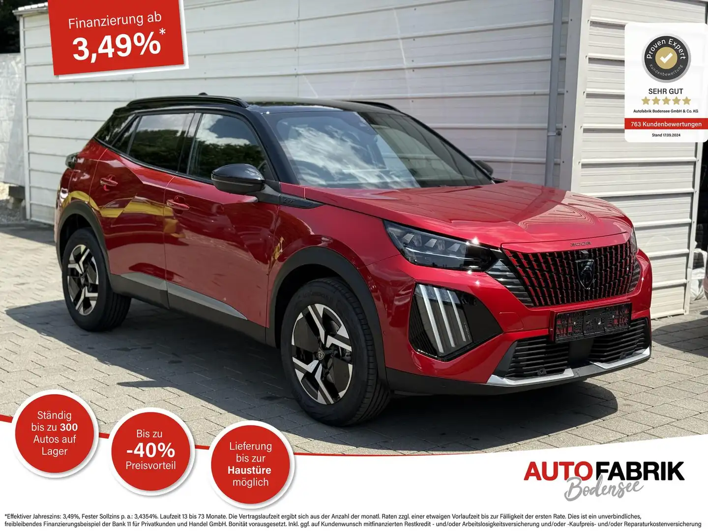 Peugeot 2008 GT HYBRID 145 e-DSC6 *Navi*ACC*Alcantara*SHZ*360°* Rood - 1