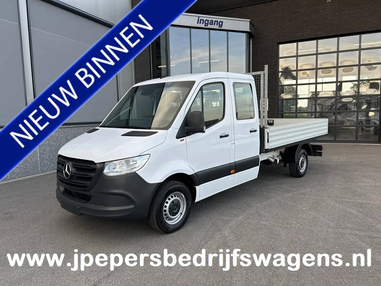 Mercedes-Benz Sprinter 316 CDI L3 Dubbele cabine / Open laadbak / Trekhaa Wit - 1