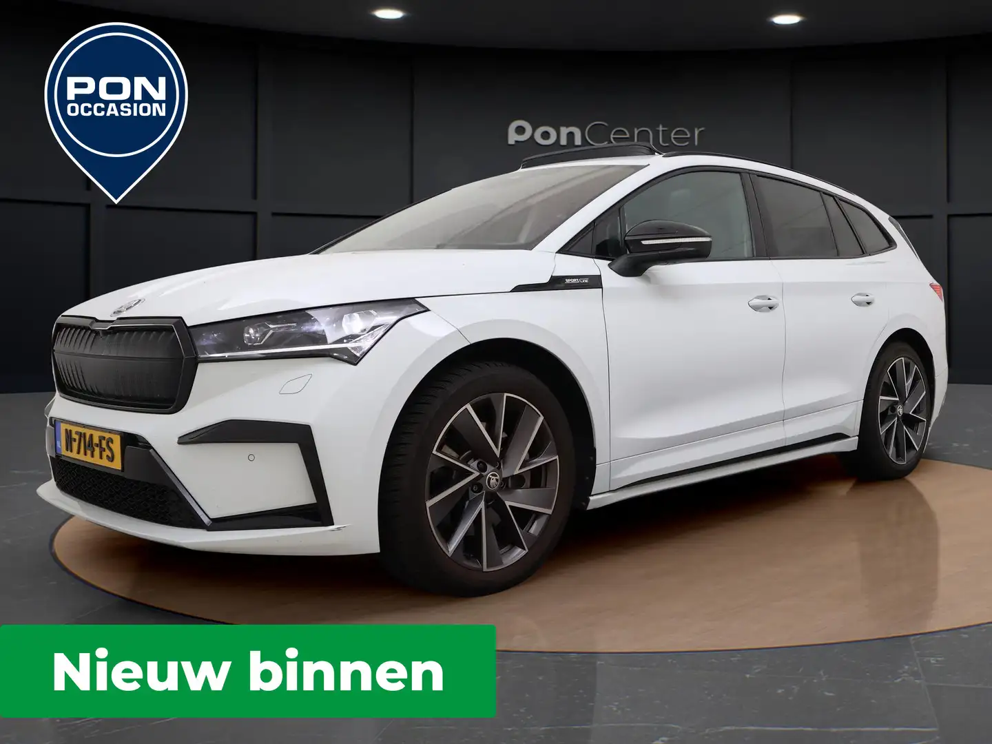 Skoda Enyaq iV 80 Sportline | NIEUW BINNEN | Panoramadak | War Wit - 1