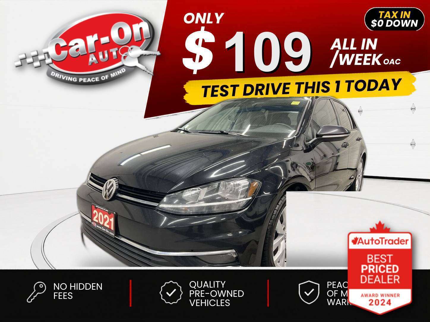 Black 2021 Volkswagen Golf Hatchback  Manual