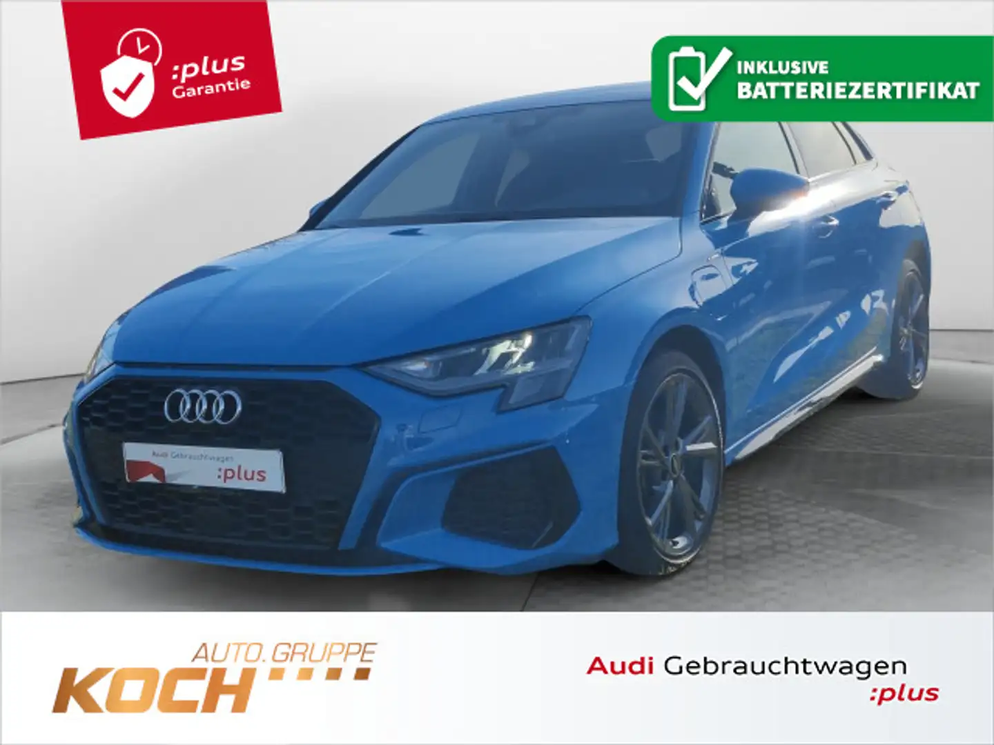 Audi A3 Sportback 40 TFSI e S-Tronic S-Line, ACC, Car Blau - 1