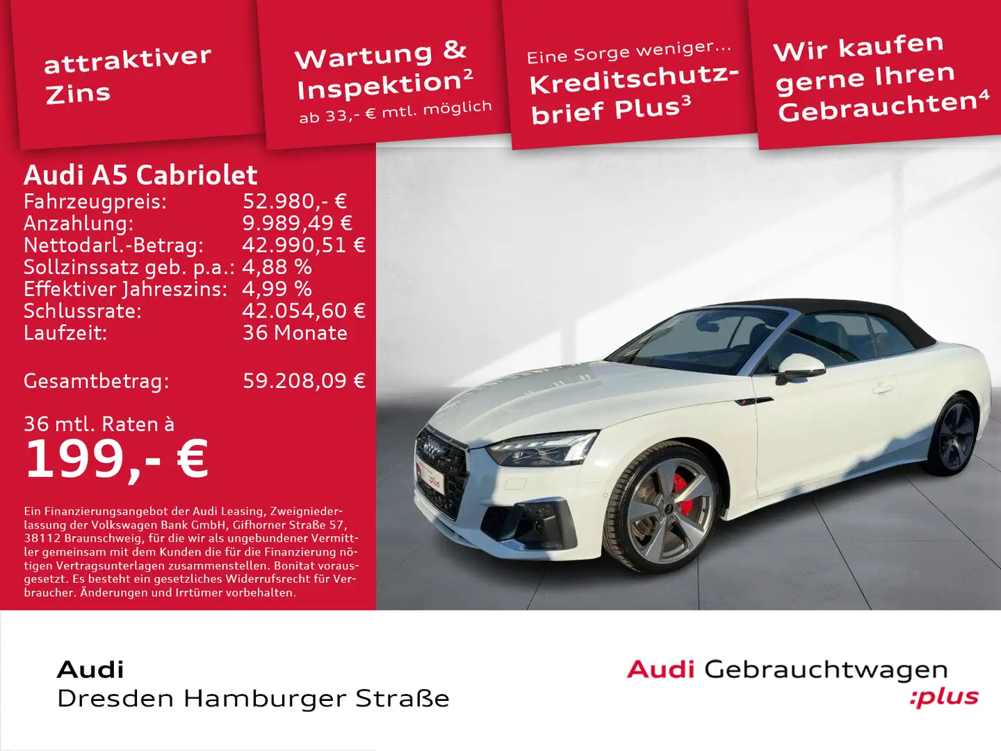 Audi A5 S line 40 TDI quattro S tronic Weiß - 1