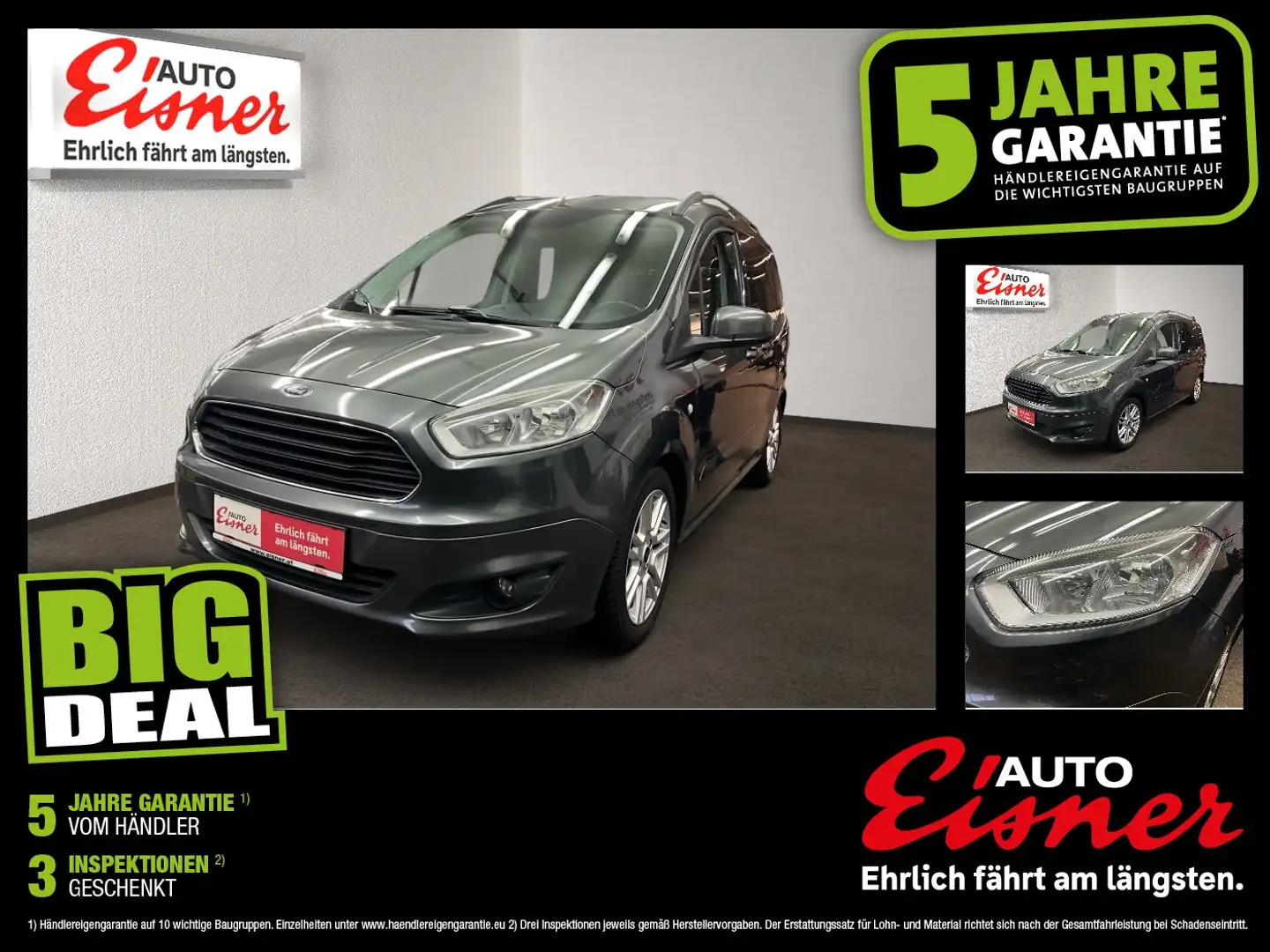 Ford Tourneo Courier 1.0 EcoBoost Titanium 2xKlima LM Grau - 1