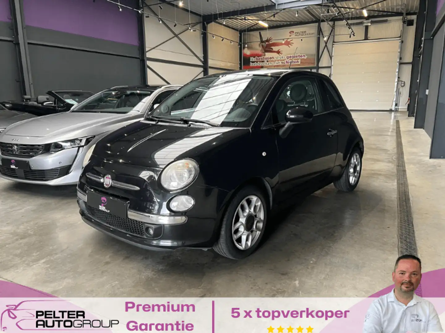 Fiat 500 1.2i Sport Edition Halfleder 46.000km Topstaat! Zwart - 1