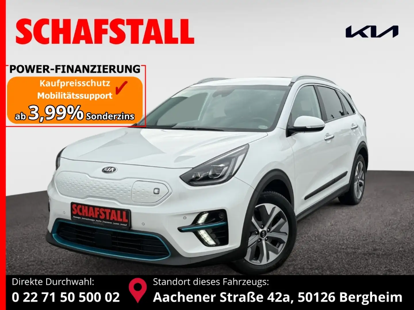Kia Niro EV Spirit 3-Phasen-Lader Leder-Paket Memory Navi T Weiß - 1
