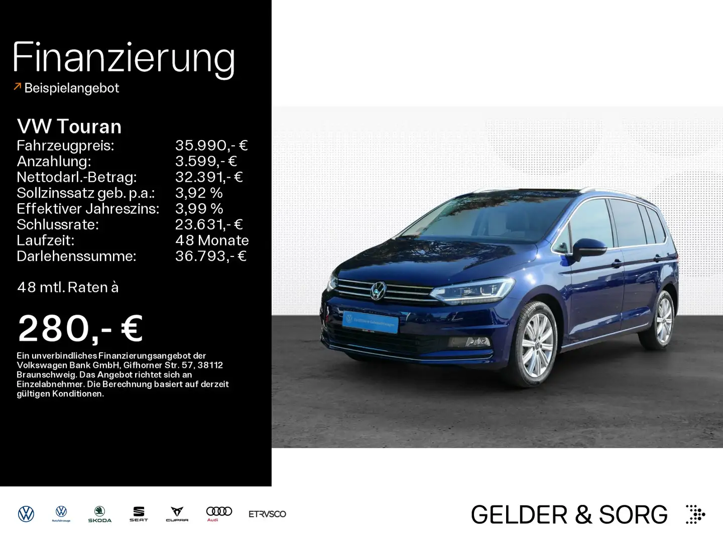 Volkswagen Touran Highline 1.5 TSI 7Sitze*Stand*Massage* Azul - 1