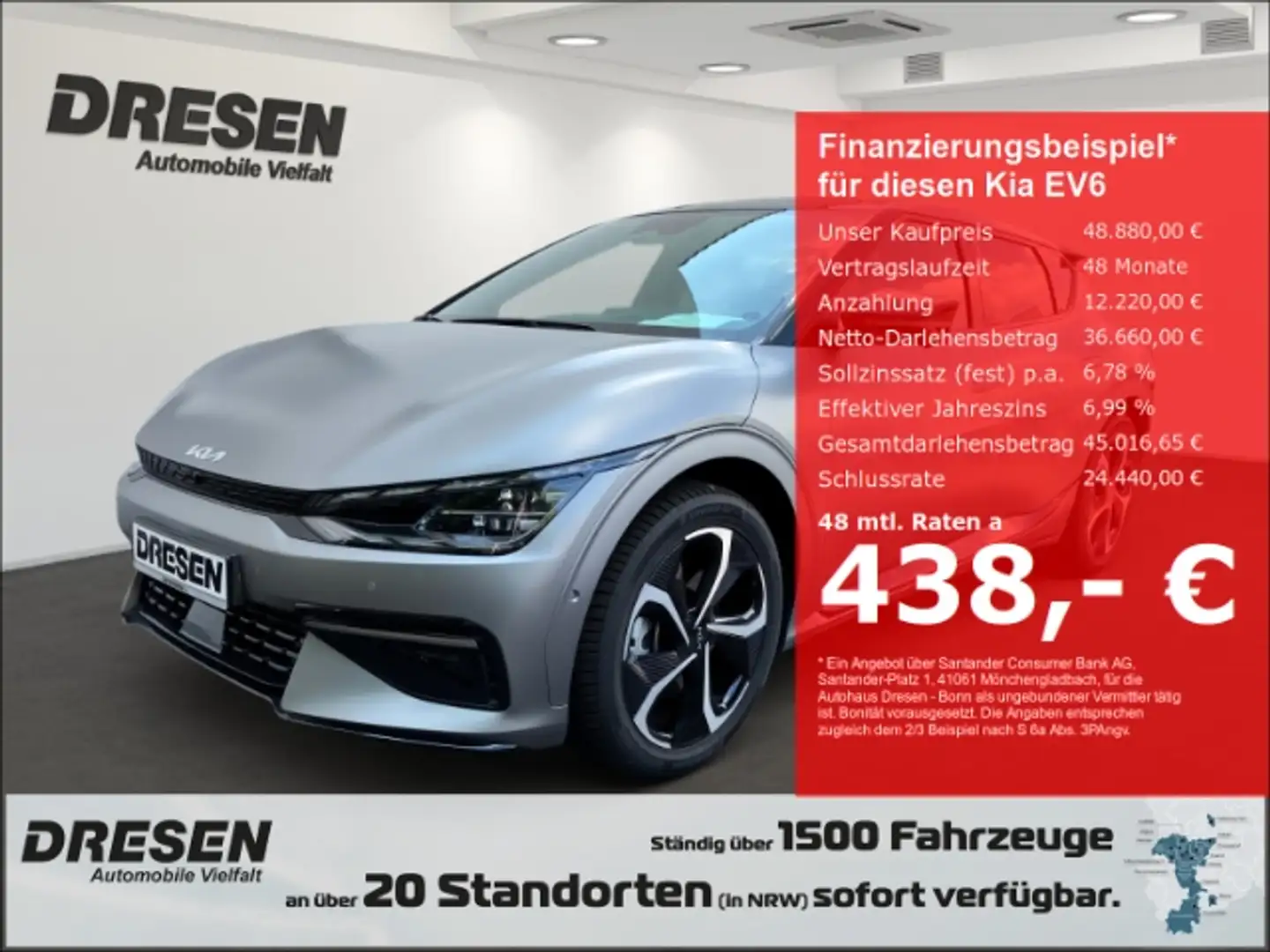 Kia EV6 GT-Line 4WD KAMERA,HEADUP,KEYLESS,CARPLAY Argento - 1