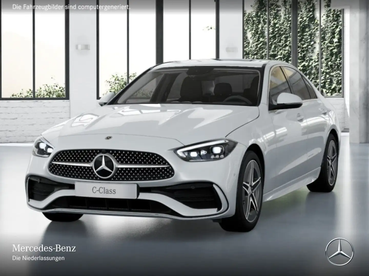 Mercedes-Benz C 300 4M AMG+KAMERA+TOTW+KEYLESS+9G Weiß - 2