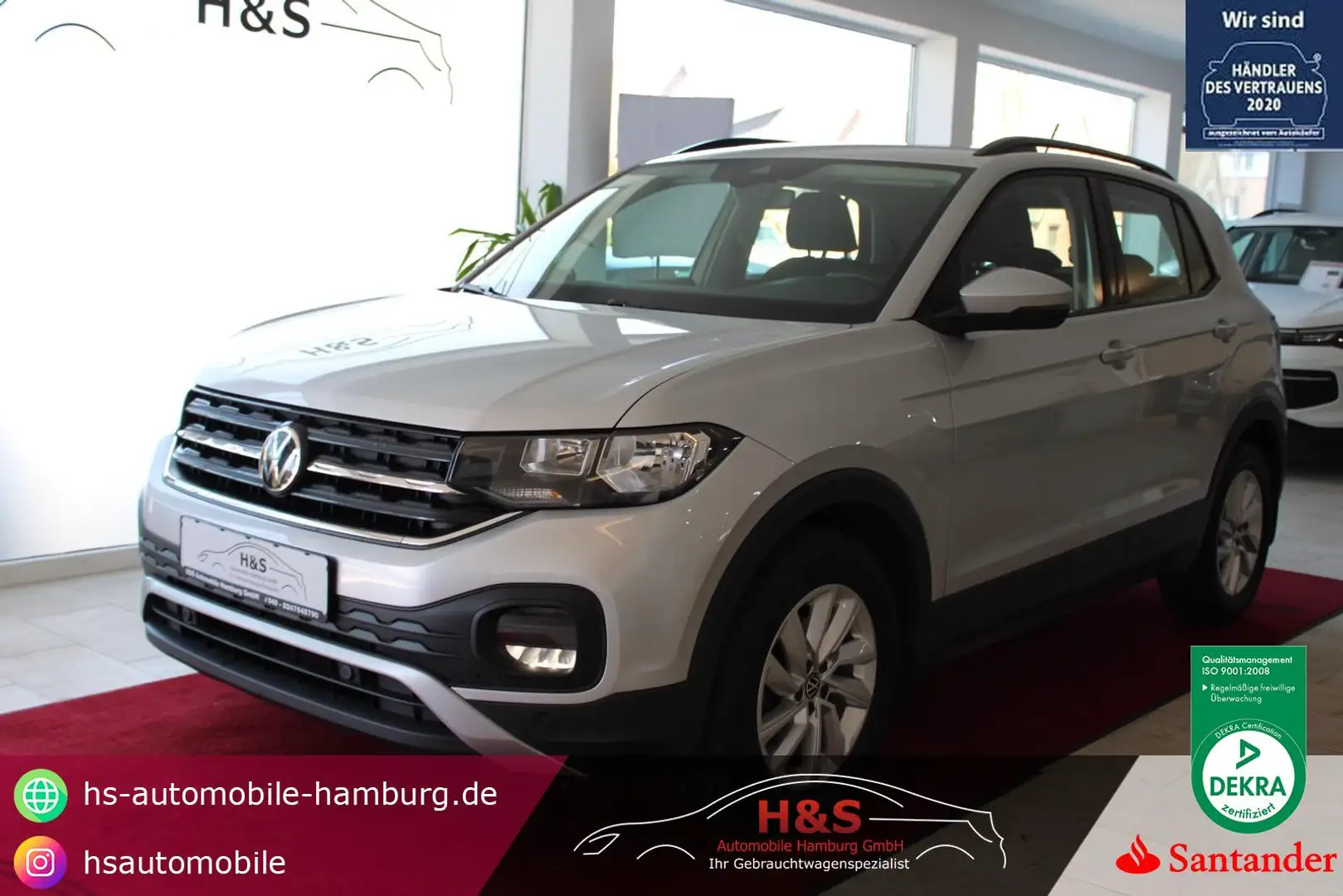 Volkswagen T-Cross 1.0 TSI Life 1.Hand/ Unfallfrei Silber - 1