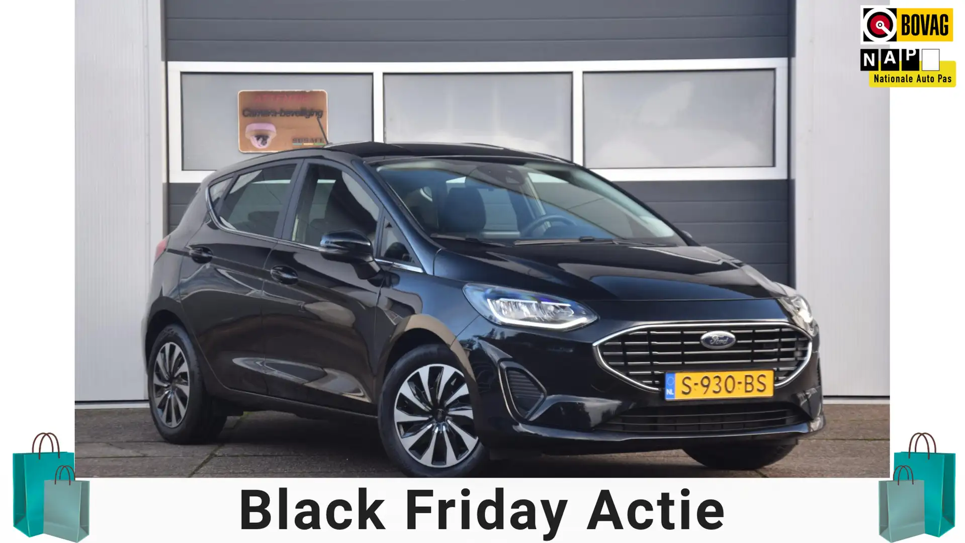 Ford Fiesta 1.0 EcoBoost Hybrid Titanium + NAVIGATIE/DRAADLOOS Noir - 1